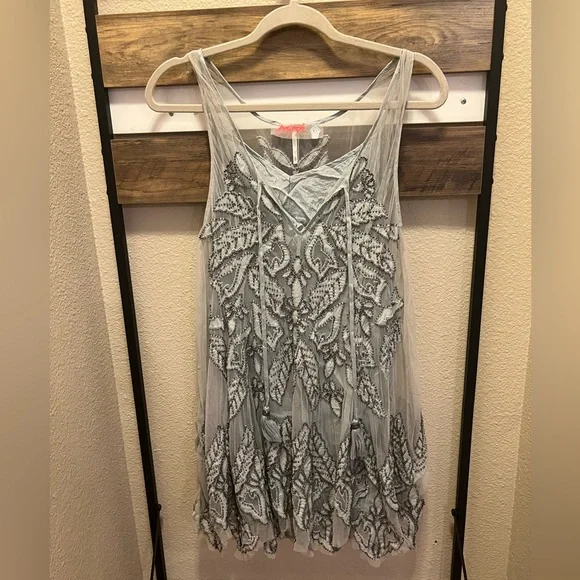 free people beaded mini dress Tropics Beaded Mini Dress